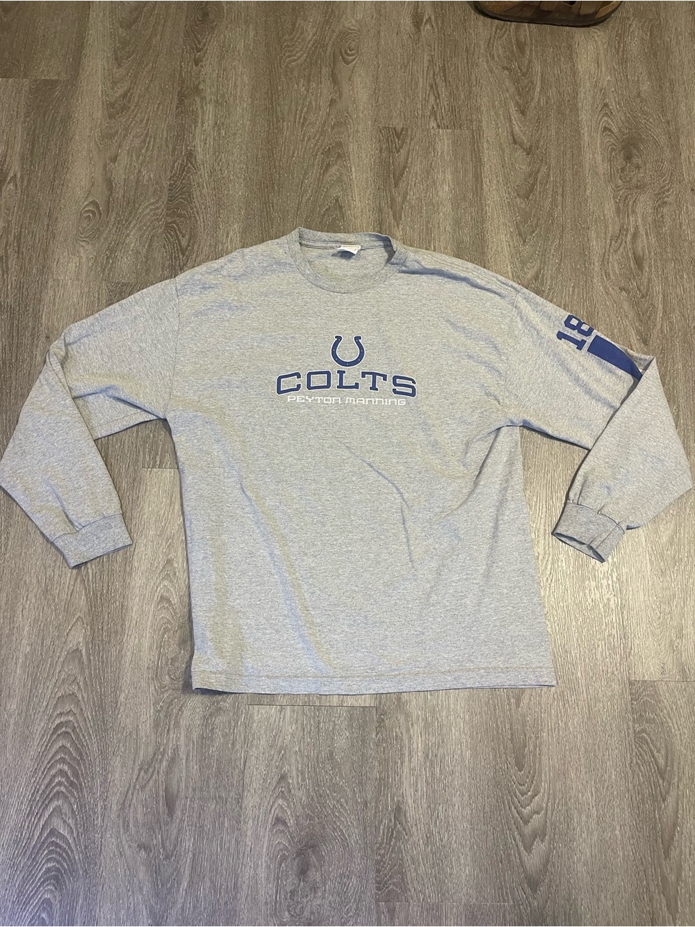 Vintage Indianapolis Colts Peyton Manning Long Sleeve Shirt Size XL In GUC